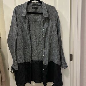 TAHARI tunic linen top